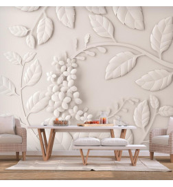 Mural de parede - Paper Flowers (Cream)