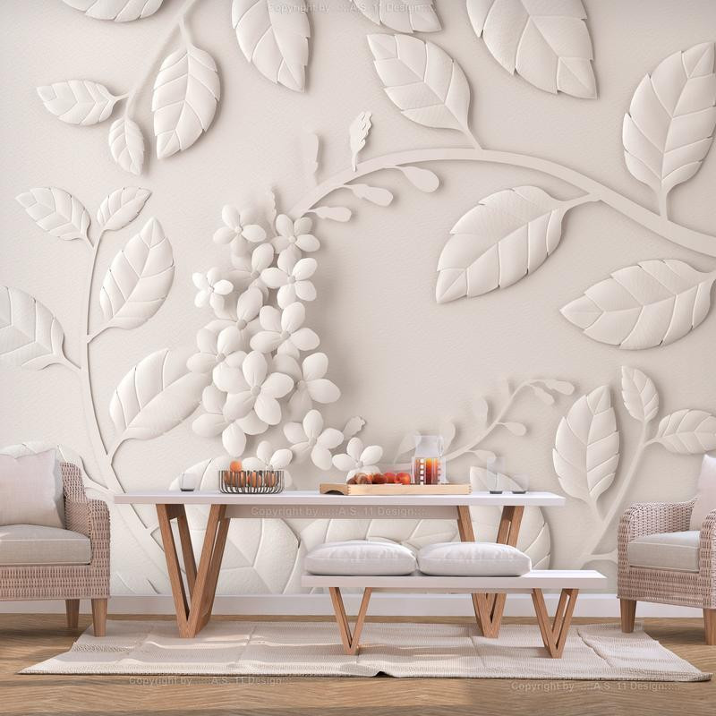 34,00 € Wall Mural - Paper Flowers (Cream)