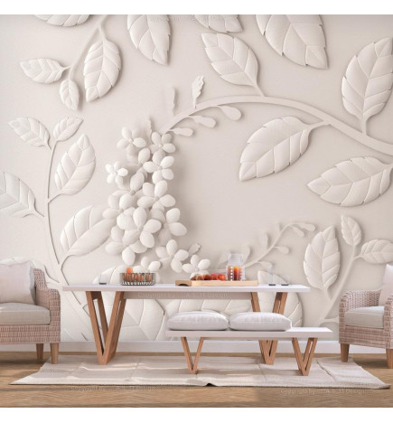 Wall Mural - Paper Flowers (Cream)