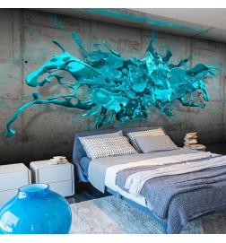 Wall Mural - Blue Ink Blot