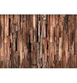 Fototapetas - Wooden Curtain (Brown)