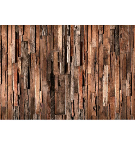 Fototapetti - Wooden Curtain (Brown)
