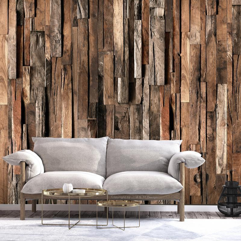 34,00 € Wall Mural - Wooden Curtain (Brown)