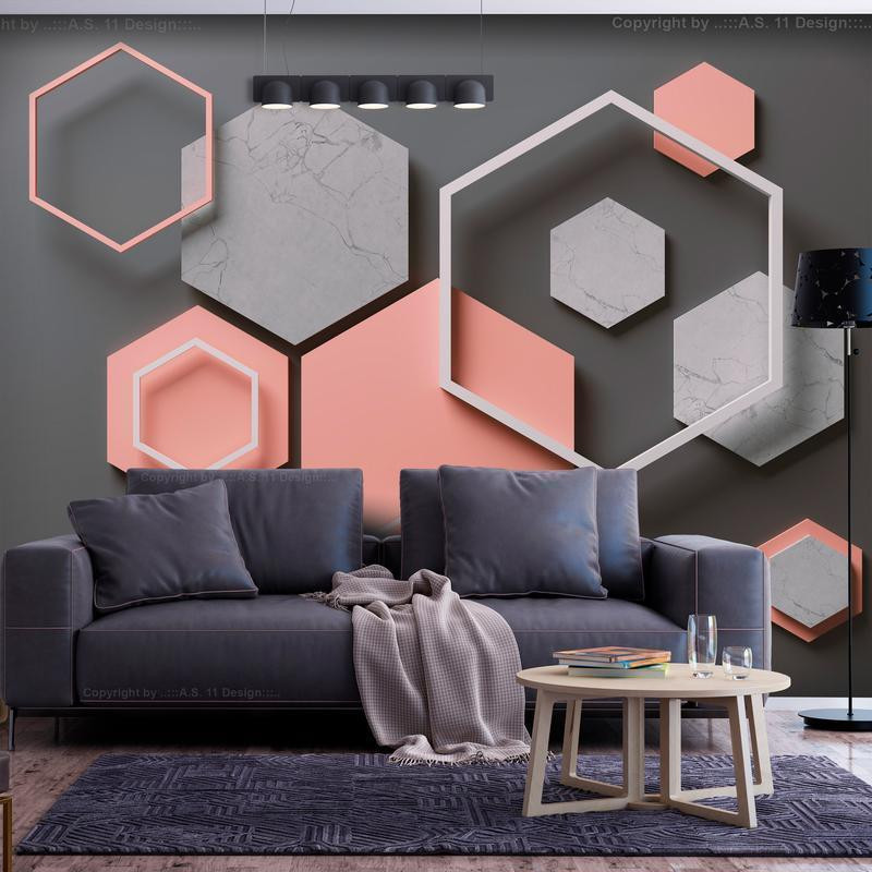 34,00 € Fotobehang - Hexagon Plan
