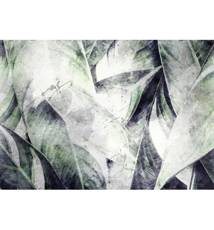 Fototapeet - Eclectic jungle - plant motif with exotic leaves with texture