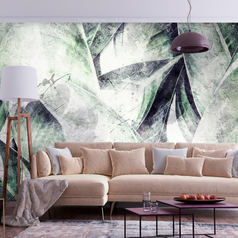 34,00 € Fototapete - Eclectic jungle - plant motif with exotic leaves with texture