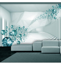 Fototapet - Diamond Corridor (Turquoise)