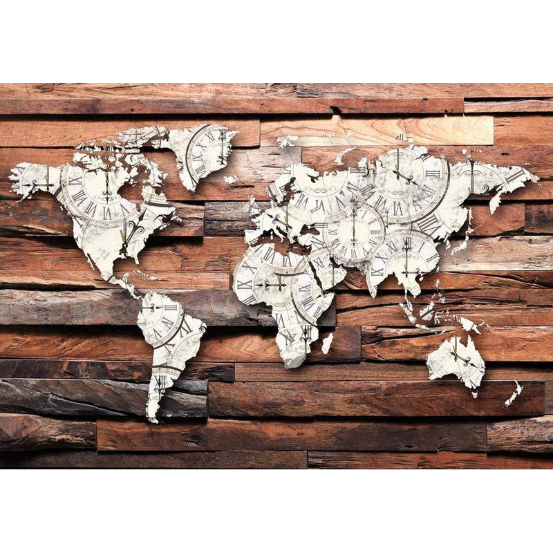 34,00 € Fotomural - Map On Wood