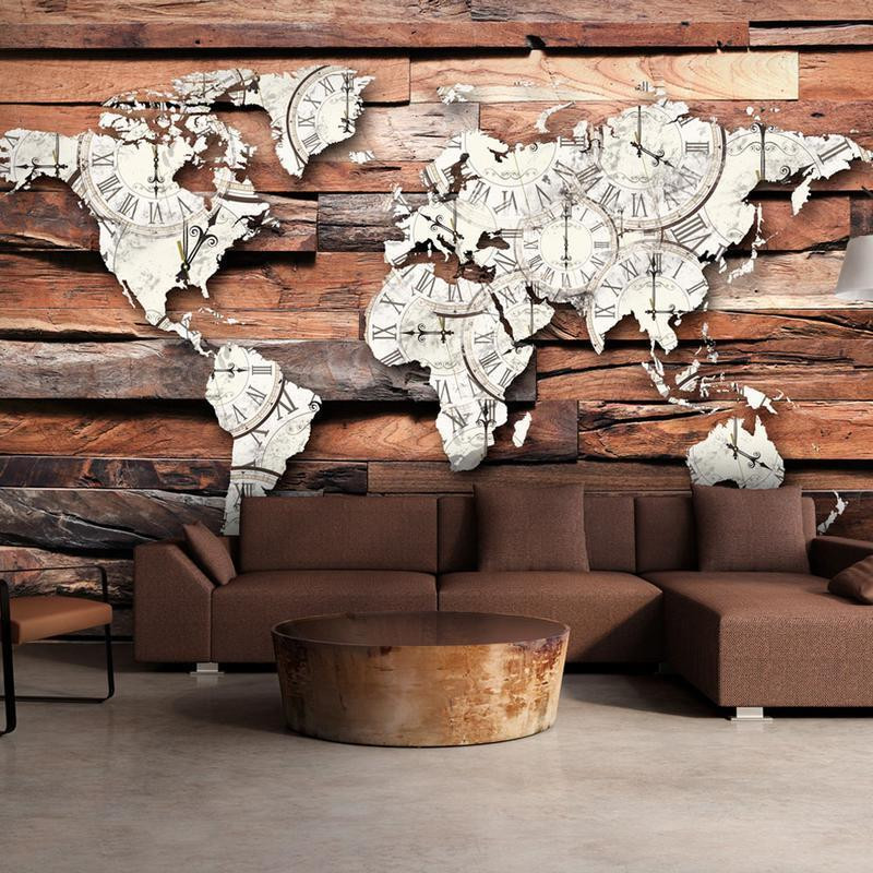 34,00 € Fotomural - Map On Wood