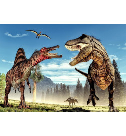 Foto tapete - Fighting Dinosaurs
