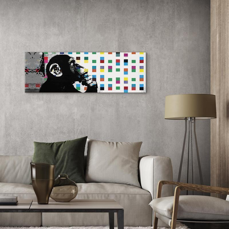 82,90 € Canvas Print - Banksy: The Thinker Monkey