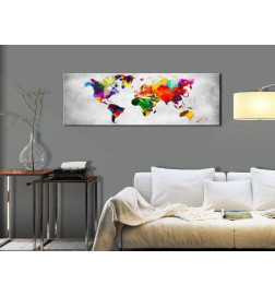 Schilderij - World Map: Coloured Revolution
