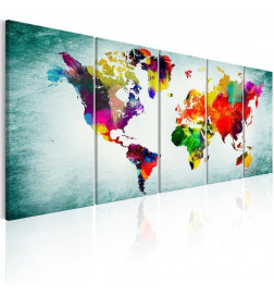 92,90 € Canvas Print - World Map: Green Vignette