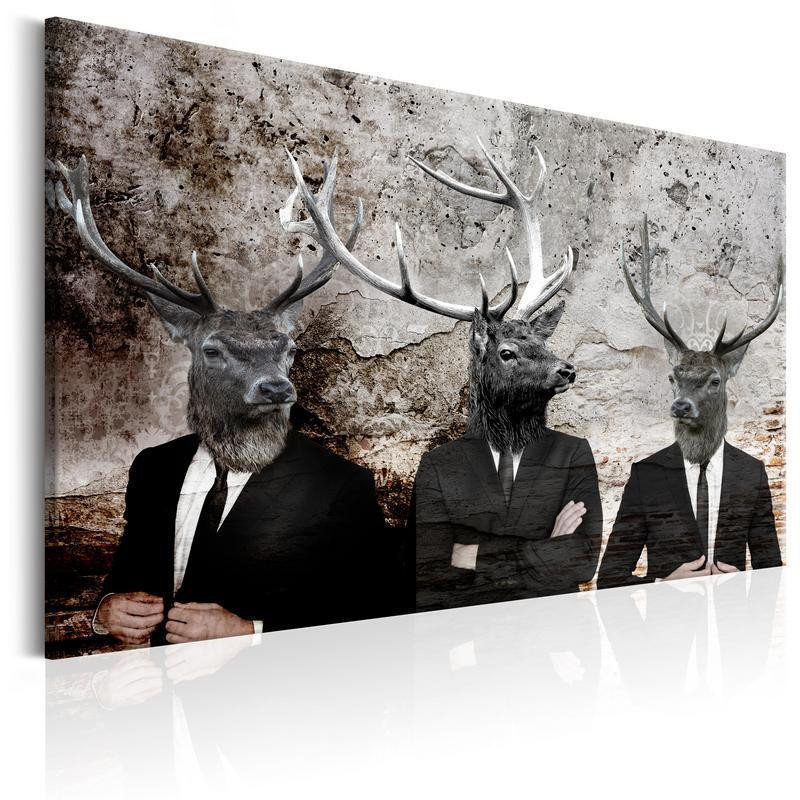 31,90 € Canvas Print - Deer in Suits