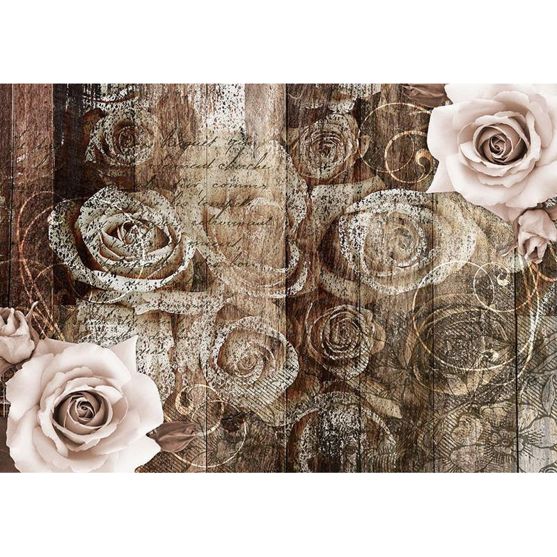 34,00 € Foto tapete - Old Wood & Roses