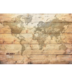 Wall Mural - Map on Boards