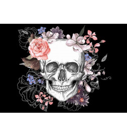 Fotomural - Skull and Flowers