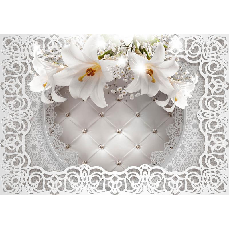 34,00 € Fotobehang - Lilies and Quilted Background