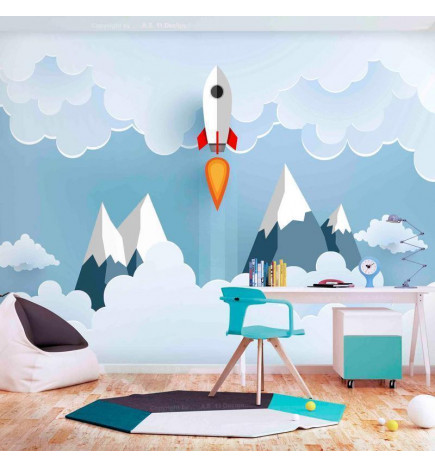 Wall Mural - Rocket in the Clouds
