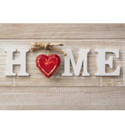Wall Mural - Home Heart (Red)