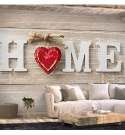 Wall Mural - Home Heart (Red)
