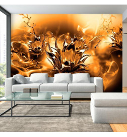 Wall Mural - Oily Flower (Orange)