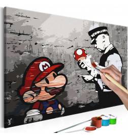 52,00 € DIY canvas painting - Mario (Banksy)
