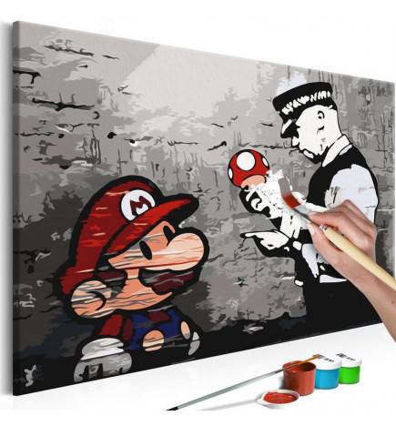 Quadro pintado por você - Mario (Banksy)