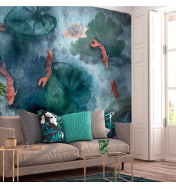 34,00 € Wall Mural - Pond - composition with fish in a lake and plants