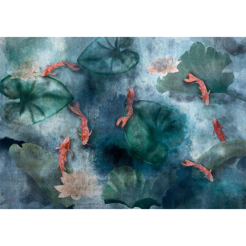 34,00 €Mural de parede - Pond - composition with fish in a lake and plants