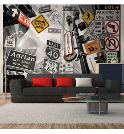 73,00 €Mural de parede - NYC signs on a monochrome background