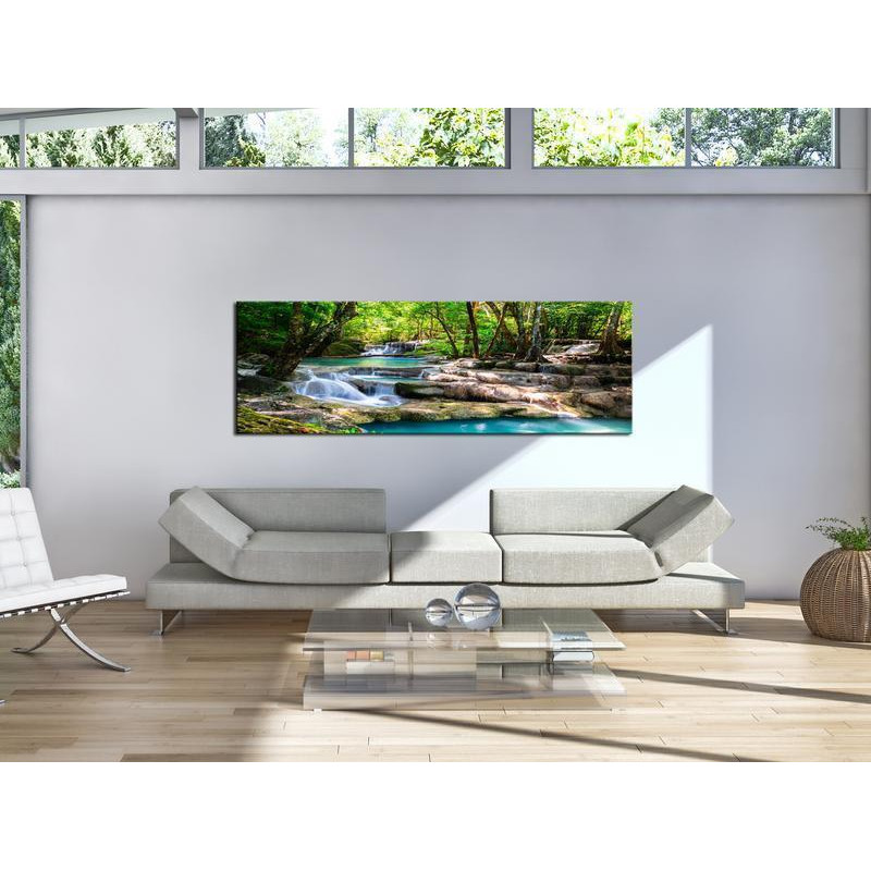 82,90 € Canvas Print - Nature: Forest Waterfall