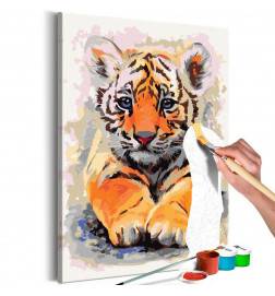 Tableau à peindre par soi-même - Bébé tigre