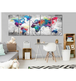 92,90 € Schilderij - World Map: Spilt Paint