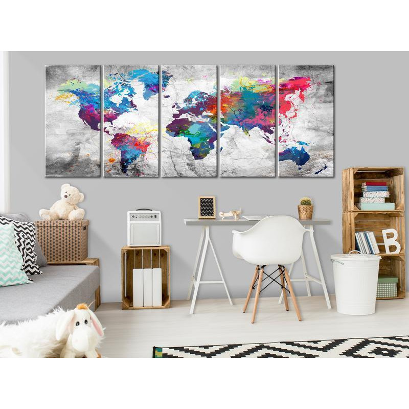 92,90 € Cuadro - World Map: Spilt Paint