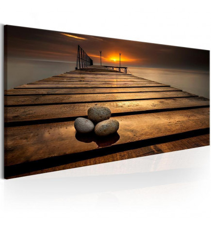 Schilderij - Stones on the Pier