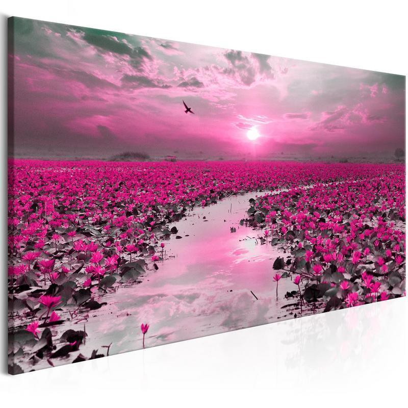 82,90 € Leinwandbild - Lilies and Sunset (1 Part) Narrow