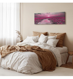 Canvas Print - Lilies and Sunset (1 Part) Narrow