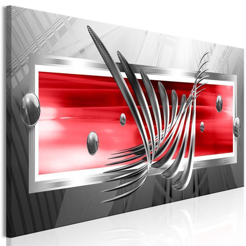 82,90 € Canvas Print - Silver Wings (1 Part) Narrow Red