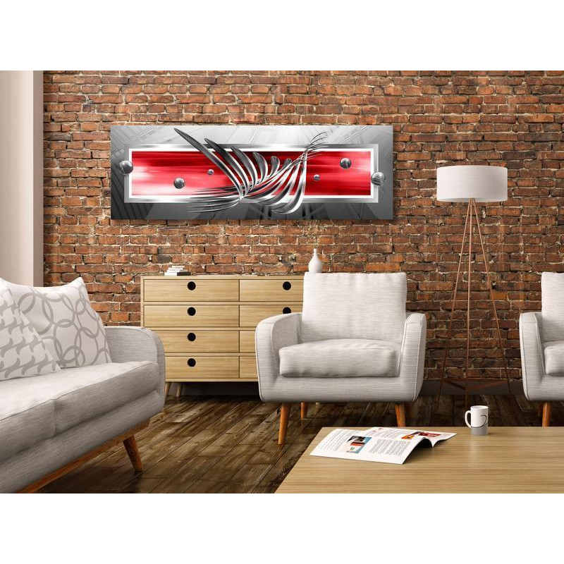 82,90 € Canvas Print - Silver Wings (1 Part) Narrow Red