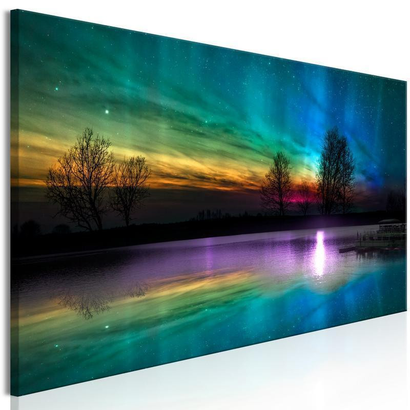 82,90 € Canvas Print - Rainbow Aurora (1 Part) Narrow