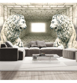 Fotobehang - Chamber of lions