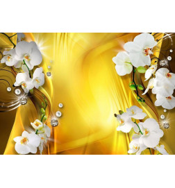 Fotobehang - Orchid in Gold