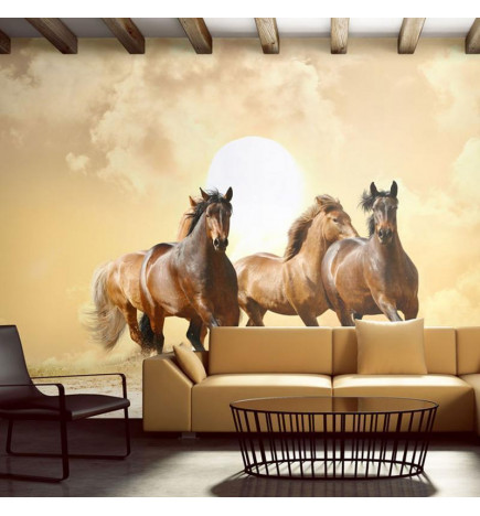 Fotobehang - Running horses
