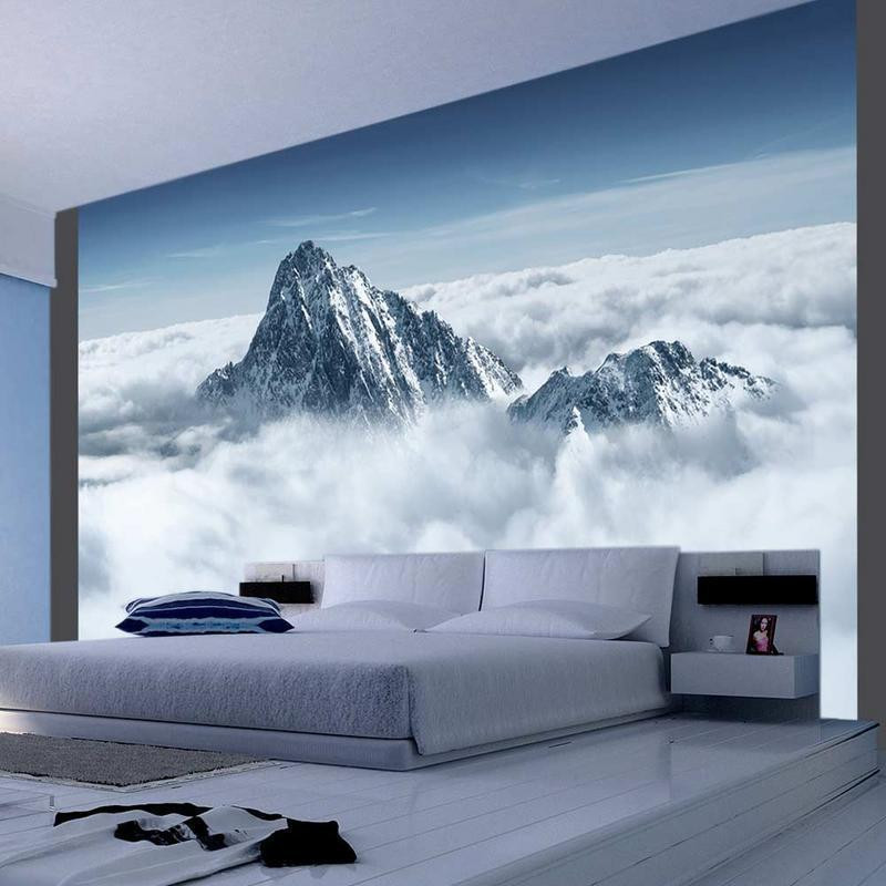73,00 € Fotobehang - Mountain in the clouds