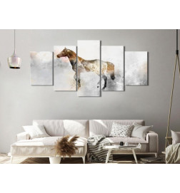 70,90 € Canvas Print - Fiery Steed (5 Parts) Wide