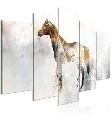 Canvas Print - Fiery Steed (5 Parts) Wide