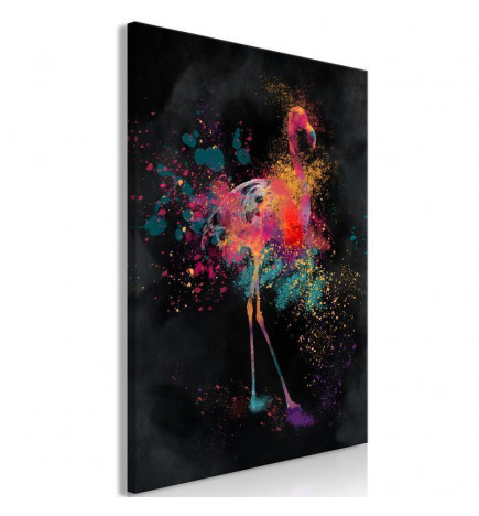 Canvas Print - Flamingo Colour (1 Part) Vertical