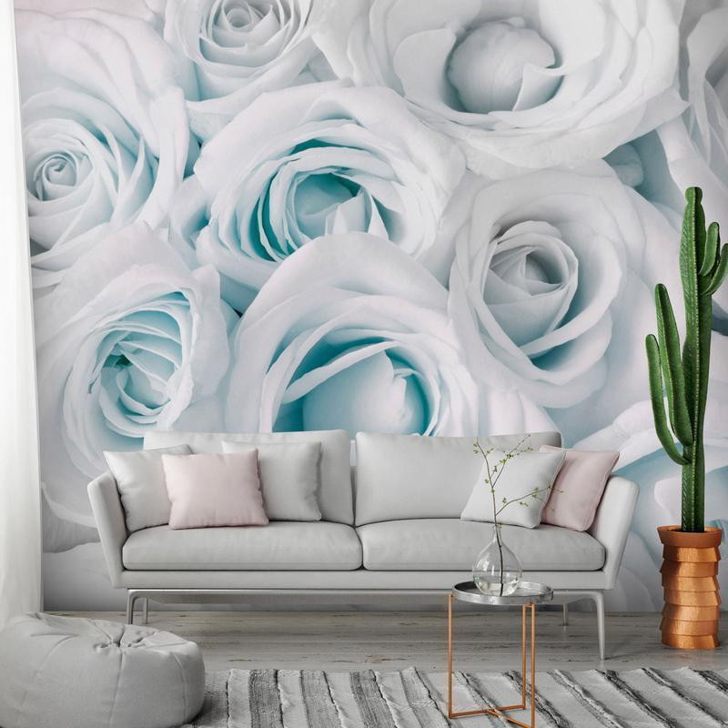 34,00 € Wall Mural - Satin Rose (Turquoise)