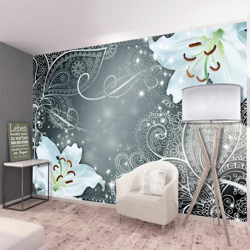 34,00 € Wall Mural - Oriental Wings (Grey)
